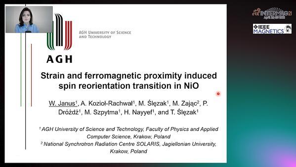  Strain and ferromagnetic proximity induced spin reorientation transition in NiO