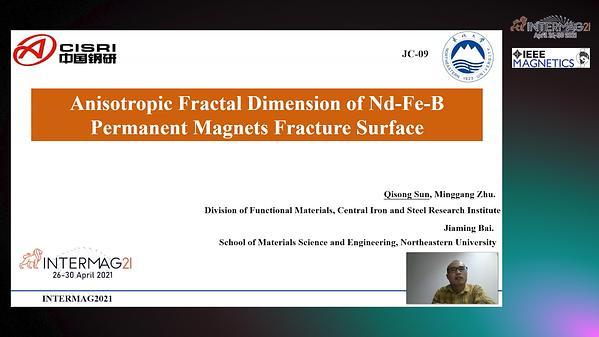  Anisotropic Fractal Dimension of Nd-Fe-B Permanent Magnets Fracture Surface