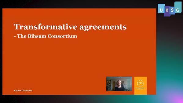 Working with transformative agreements at the Bibsam Consortia