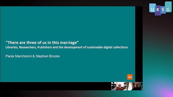 There are three people in this marriage”: Libraries, Researchers, Publishers, and the development of sustainable digital collections
