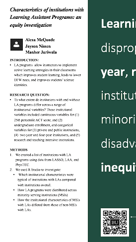 Characteristics of institutions with Learning Assistant programs: An equity investigation - Poster