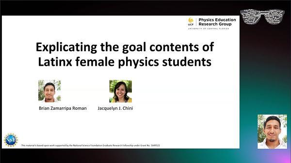Explicating the goal contents of Latinx female physics students