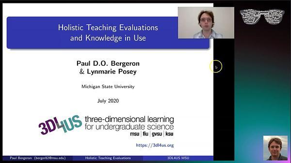Holistic Teaching Evaluations and Knowledge in Use
