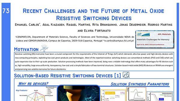 Recent Challenges and the Future of Metal Oxide Resistive Switching Devices