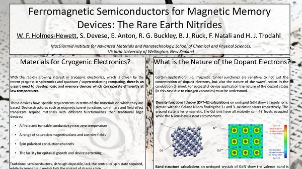 Ferromagnetic semiconductors for low temperature devices: The rare earth nitrides
