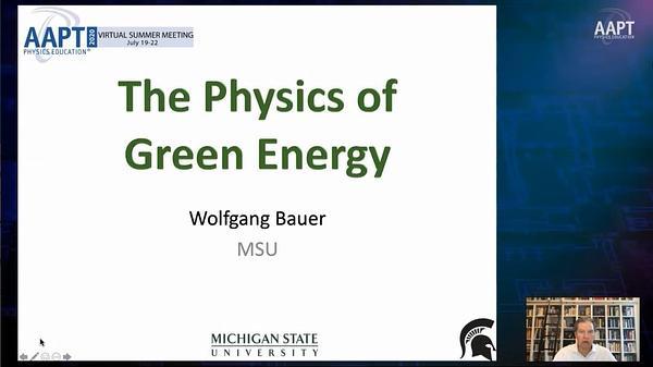 The Physics of Green Energy