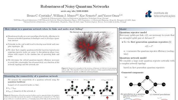 Robustness of Noisy Quantum Networks