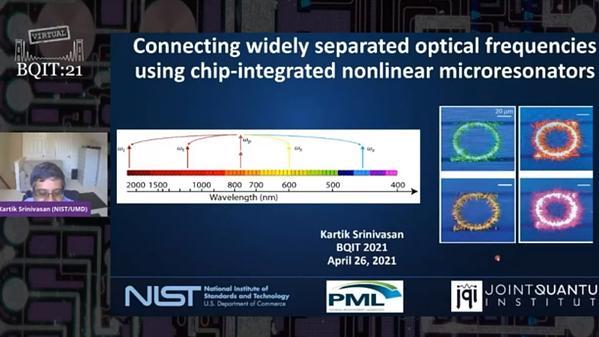 Connecting widely separated optical frequencies using chip-integrated nonlinear microresonators