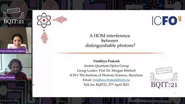 HOM interference between distinguishable photons? 