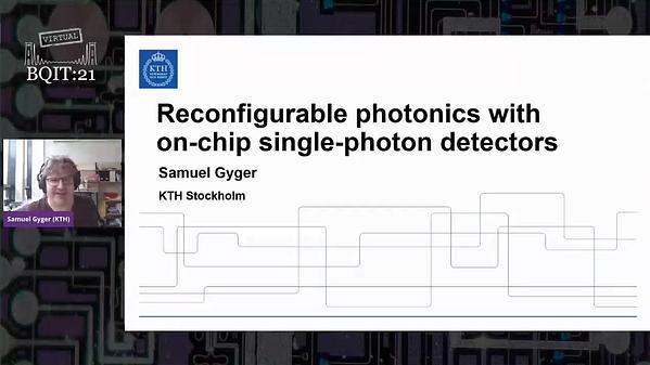 Reconfigurable photonics with on-chip single-photon detectors