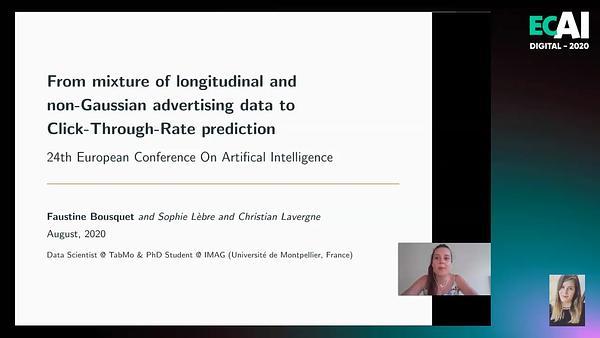 From mixture of longitudinal and non-Gaussian advertising data to Click-Through-Rate prediction