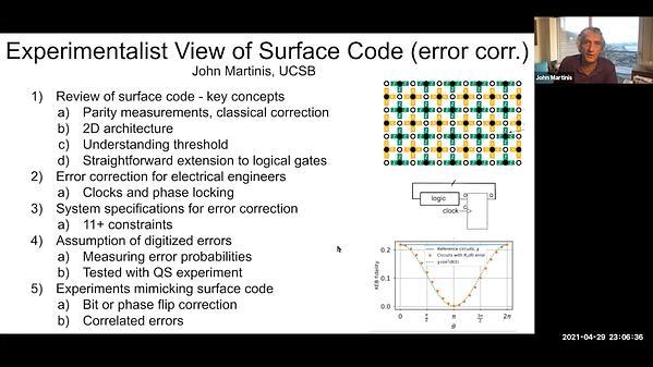 Surface Code 2 (experimental perspective)