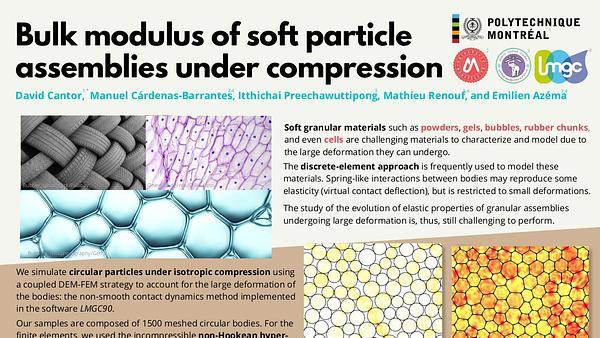 Bulk modulus of soft particle assemblies under compression