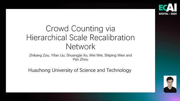 Crowd Counting via Hierarchical Scale Recalibration Network