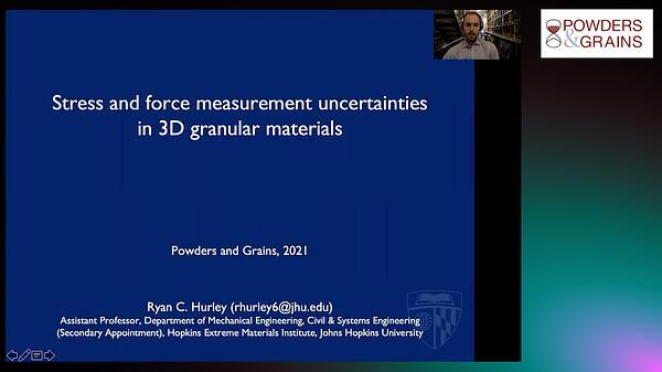 Stress and force measurement uncertainties in 3D granular materials