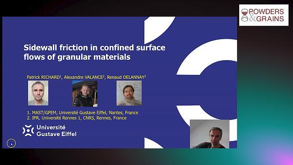 Sidewall friction in confined surface flows of granular materials