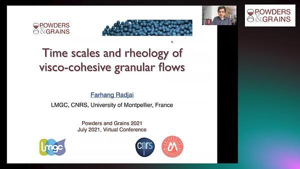 Time scales and rheology of visco-cohesive granular flows