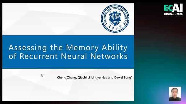 Assessing the Memory Ability of Recurrent Neural Networks
