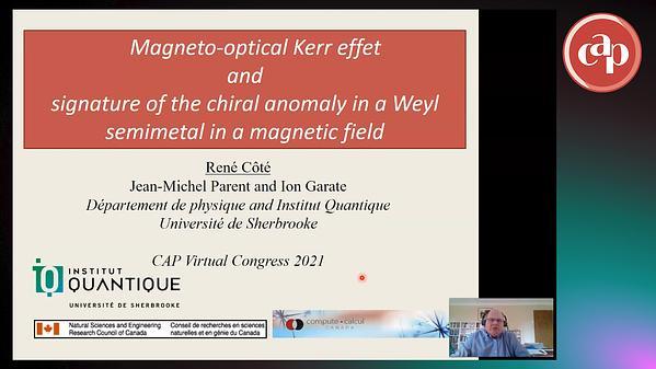 Magneto-optical Kerr effect and signature of the chiral anomaly in a Weyl semimetal in magnetic field