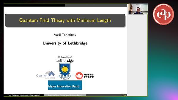 Quantum field theory with minimum length