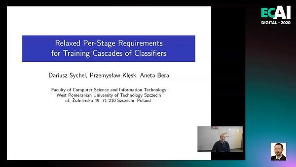 Relaxed Per-Stage Requirements for Training Cascades of Classifiers