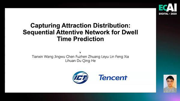Capturing Attraction Distribution: Sequential Attentive Network for Dwell Time Prediction