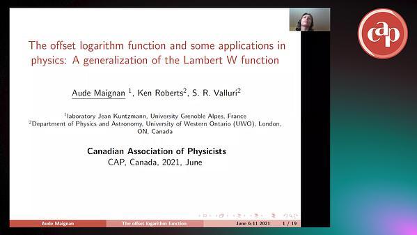 The offset logarithm function and some applications in physics: A generalization of the Lambert W function