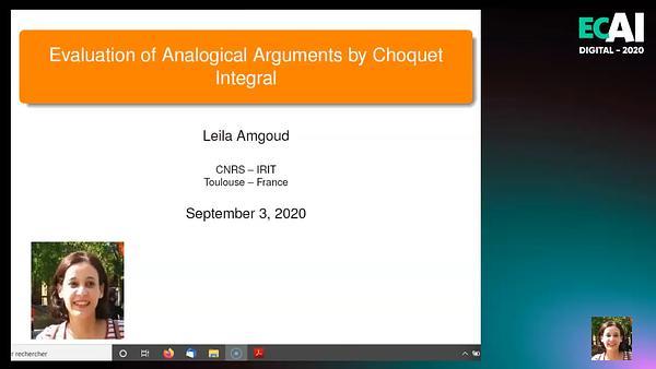 Evaluation of Analogical Arguments by Choquet Integral
