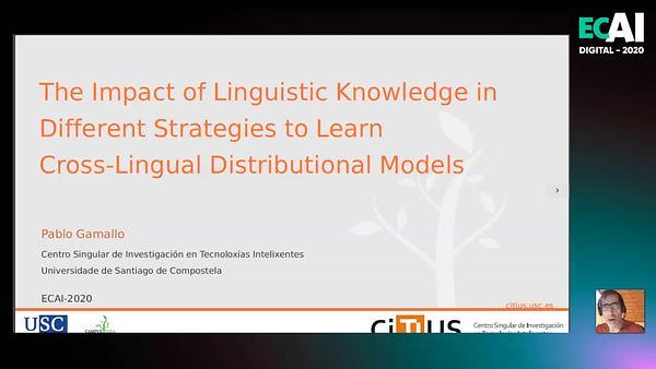 The Impact of Linguistic Knowledge in Different Strategies to Learn Cross-Lingual Distributional Models