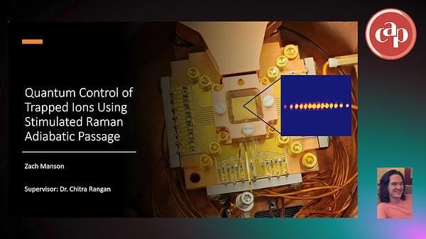 Quantum Control of Trapped Ions using Stimulated Raman Adiabatic Passage