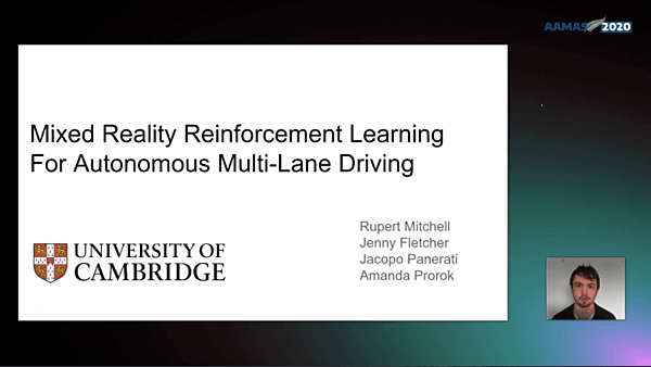 Mixed Reality Reinforcement Learning For Autonomous Multi-Lane Driving