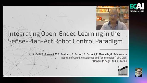 Integrating Open-Ended Learning in the Sense-Plan-Act Robot Control Paradigm