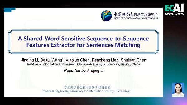 A Shared-Word Sensitive Sequence-to-Sequence Features Extractor for Sentences Matching