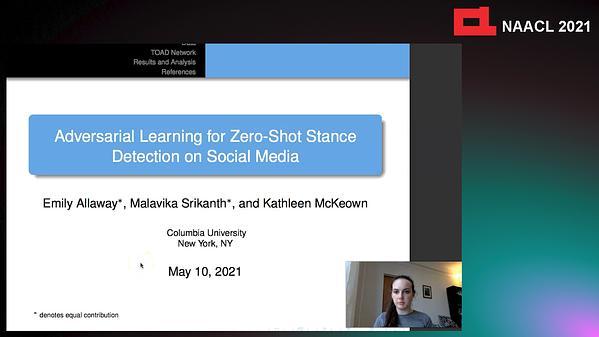 Adversarial Learning for Zero-Shot Stance Detection on Social Media