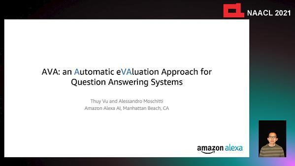 AVA: an Automatic eValuation Approach for Question Answering Systems