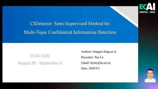 CIDetector: Semi-Supervised Method for Multi-Topic Confidential Information Detection