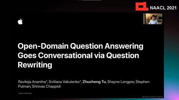Open-Domain Question Answering Goes Conversational via Question Rewriting