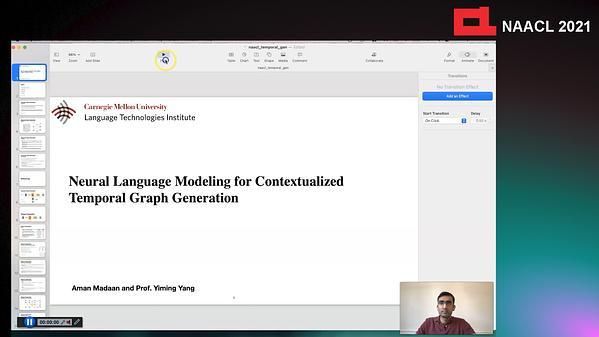 Neural Language Modeling for Contextualized Temporal Graph Generation