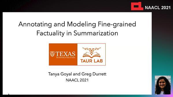 Annotating and Modeling Fine-grained Factuality in Summarization