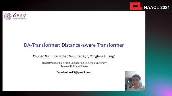 DA-Transformer: Distance-aware Transformer