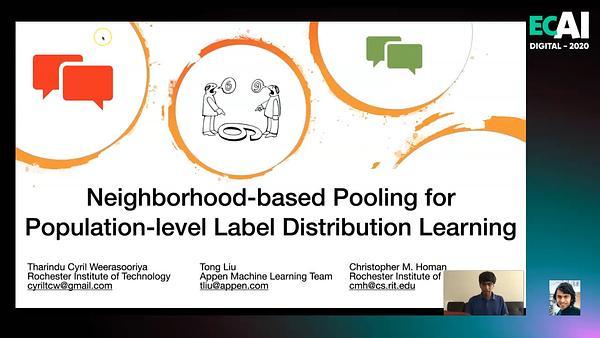 Neighborhood-based Pooling for Population-level Label Distribution Learning