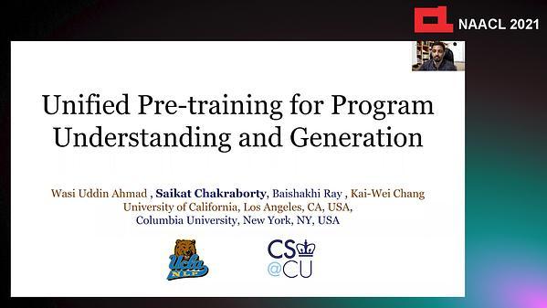 Unified Pre-training for Program Understanding and Generation
