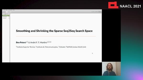 Smoothing and Shrinking the Sparse Seq2Seq Search Space