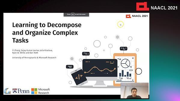 Learning to Decompose and Organize Complex Tasks