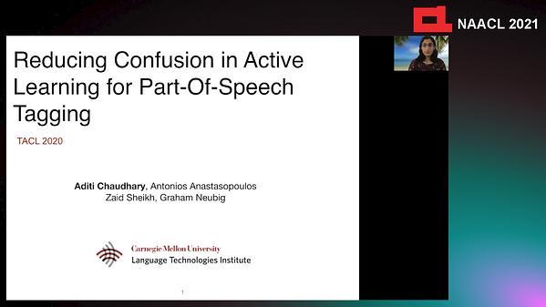 Reducing Confusion in Active Learning for Part-Of-Speech Tagging