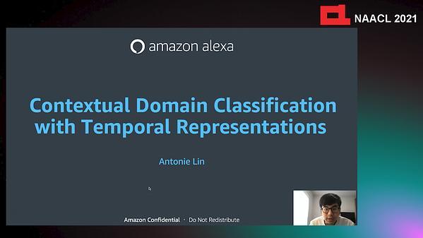 Contextual Domain Classification with Temporal Representations