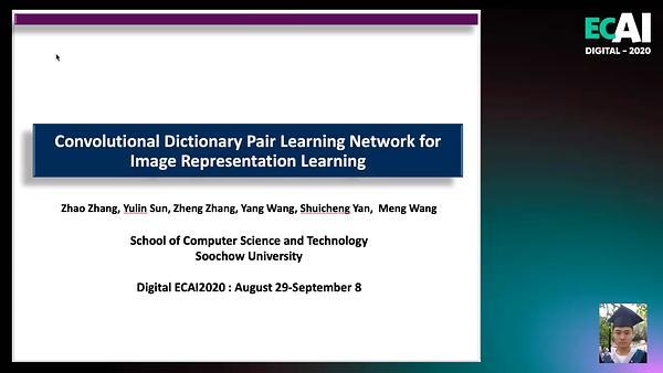 Convolutional Dictionary Pair Learning Network for Image Representation Learning