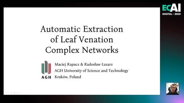 Automatic Extraction of Leaf Venation Complex Networks