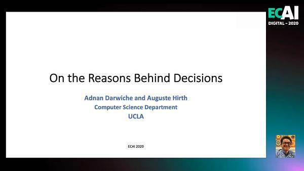 On the Reasons Behind Decisions
