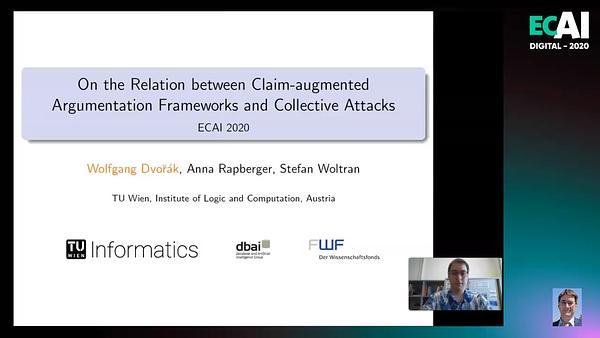 On the Relation between Claim-augmented Argumentation Frameworks and Collective Attacks